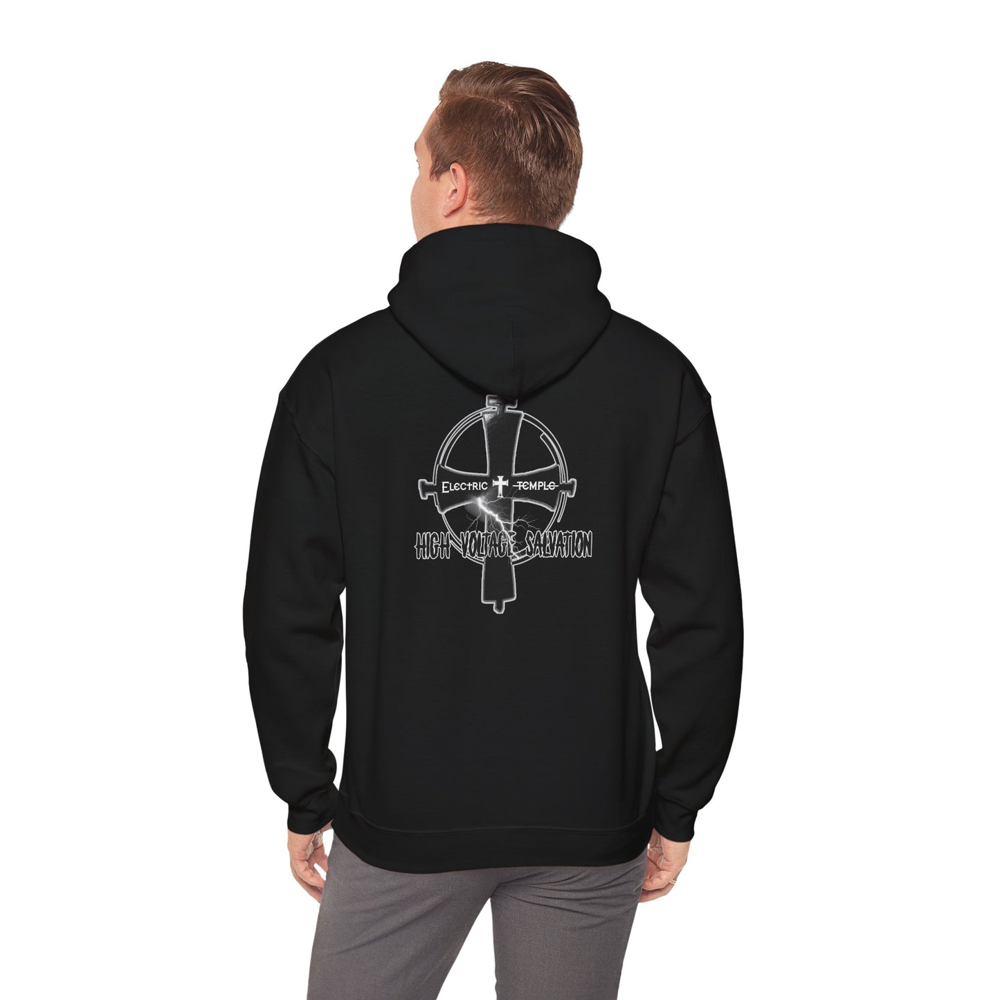 Electric Temple ~ High Voltage Salvation Front/Back Hooded Sweatshirt